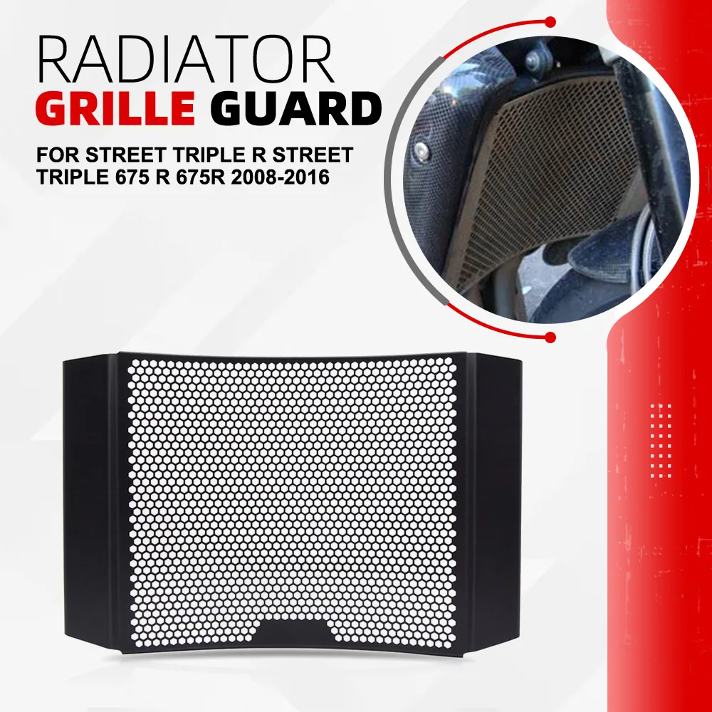 

Radiator Guard For Street Triple R Street Triple 675 R 675R 2008-2012 2013 2014 2015 2016 Motorcycle Radiator Guard Grille Cover