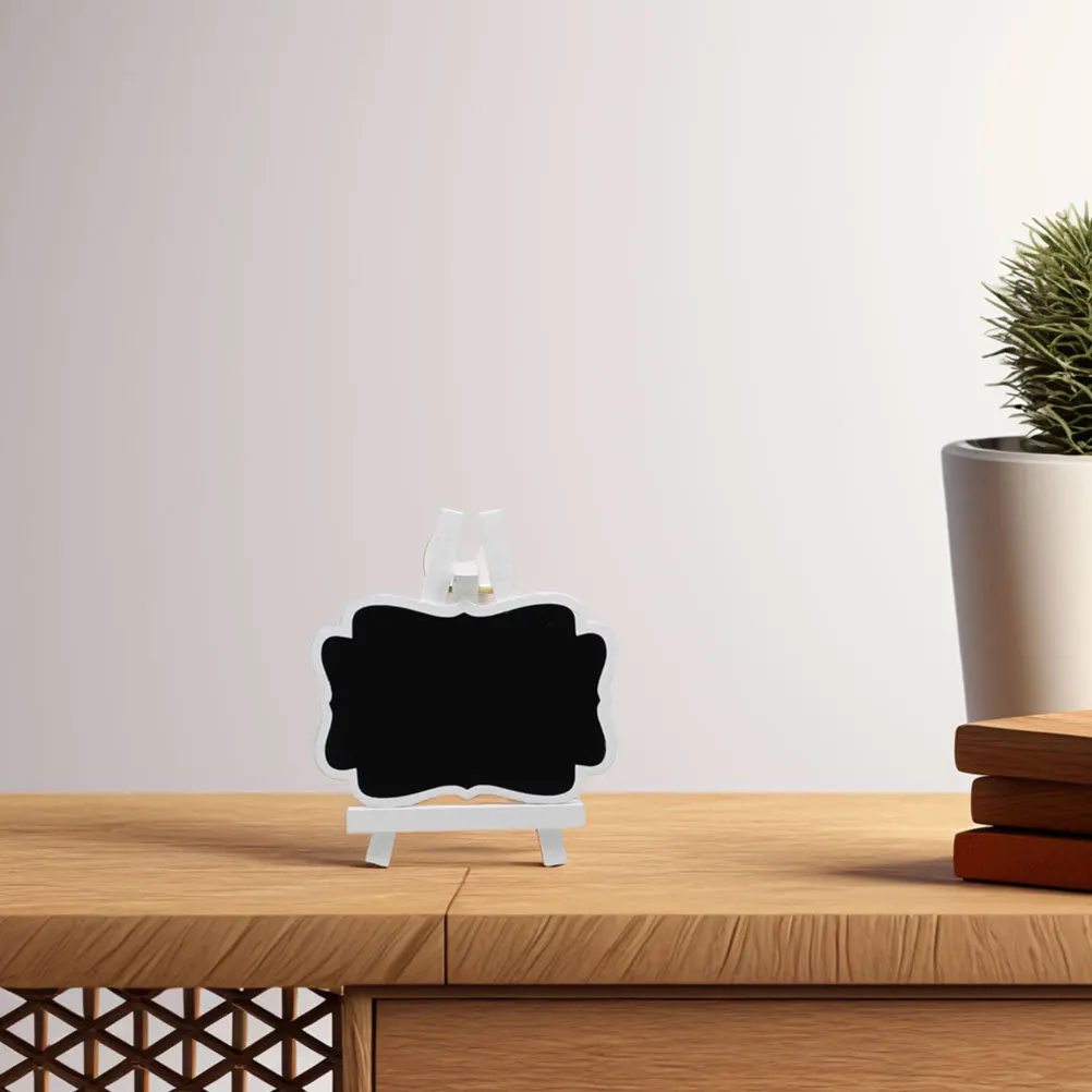 10pcs Wooden Mini Chalkboard Signs for Food Name Tags Easel Table Display Catering Supplies Chalk Board Decor