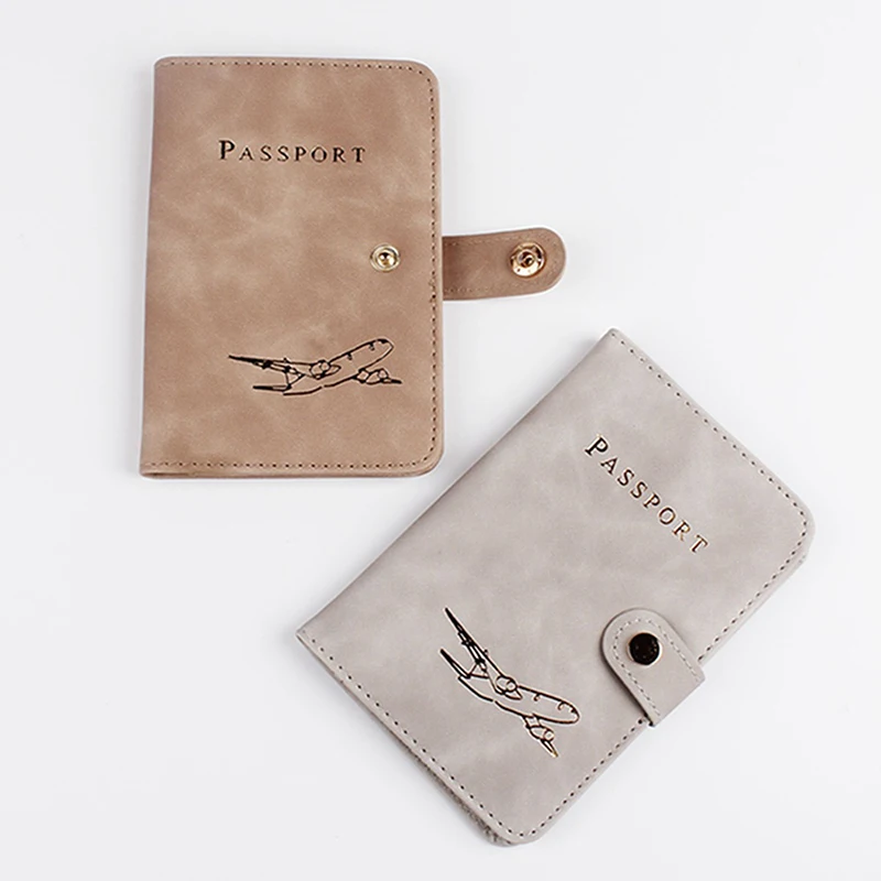 Fundas impermeables para pasaporte, funda de viaje de cuero PU, billetera para tarjeta de crédito, libro de pasaporte lindo para mujeres y hombres