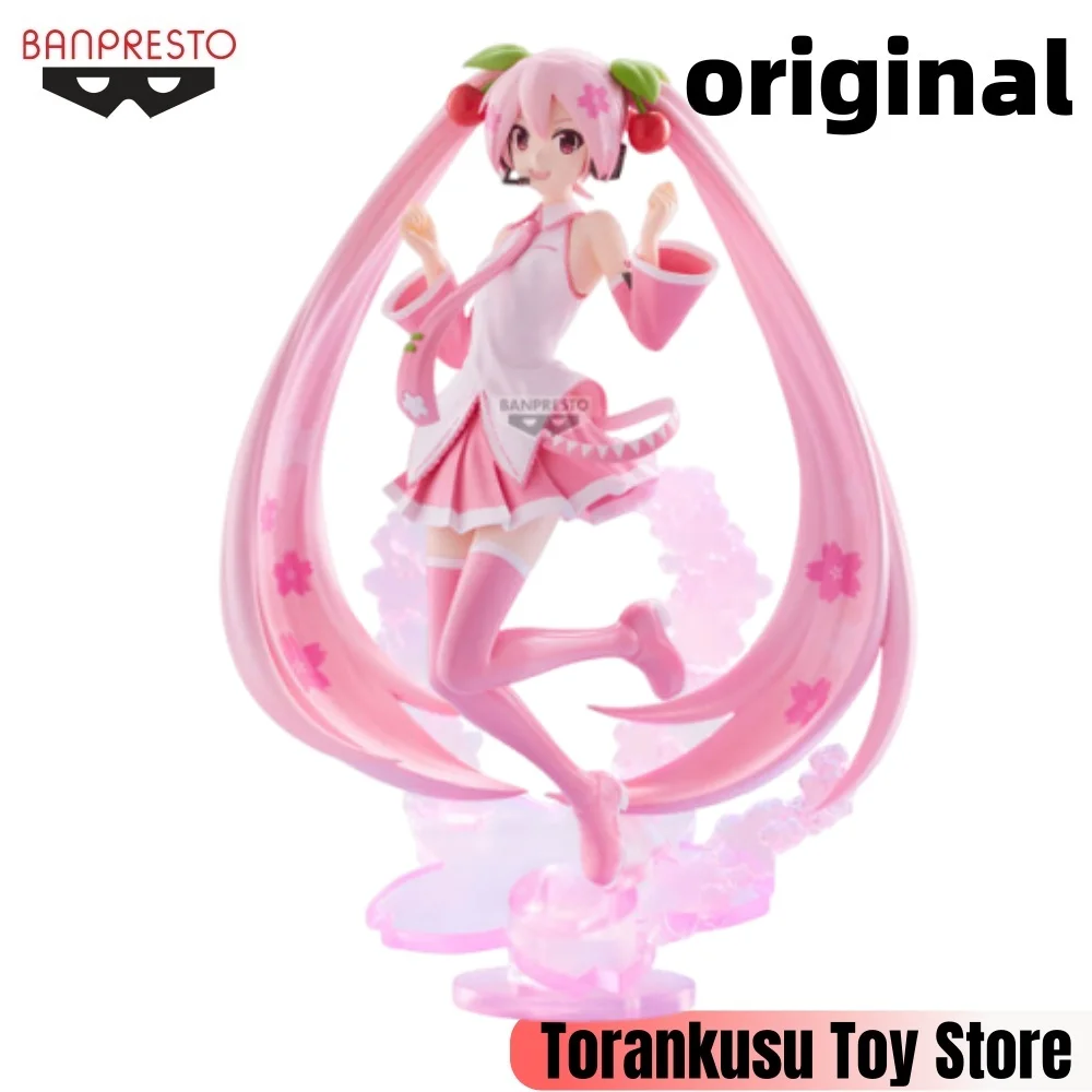 バンプレスト初音ミクアニメミク進化桜-2026-アクションフィギュアモデル置物オリジナルフィギュアーツ装飾おもちゃ