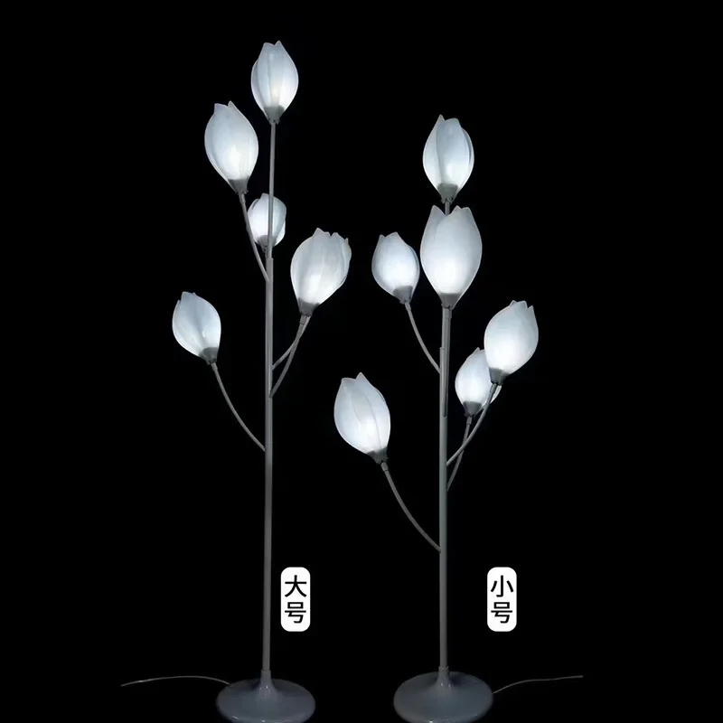 Wedding wrought iron luminous magnolia of the valley flower street light wedding scene arrangement stage lighting props ornament