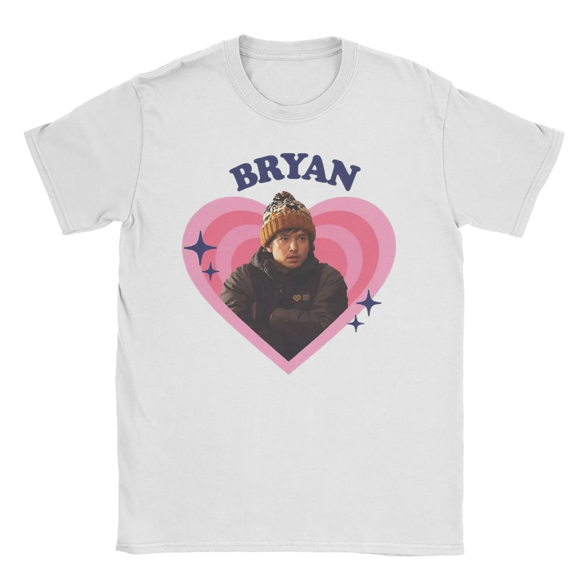Men Women's Bryan Reto Heart Austin Abrams T Shirt  Cotton Clothing Funny Short Sleeve O Neck Tees Graphic T-Shirts
