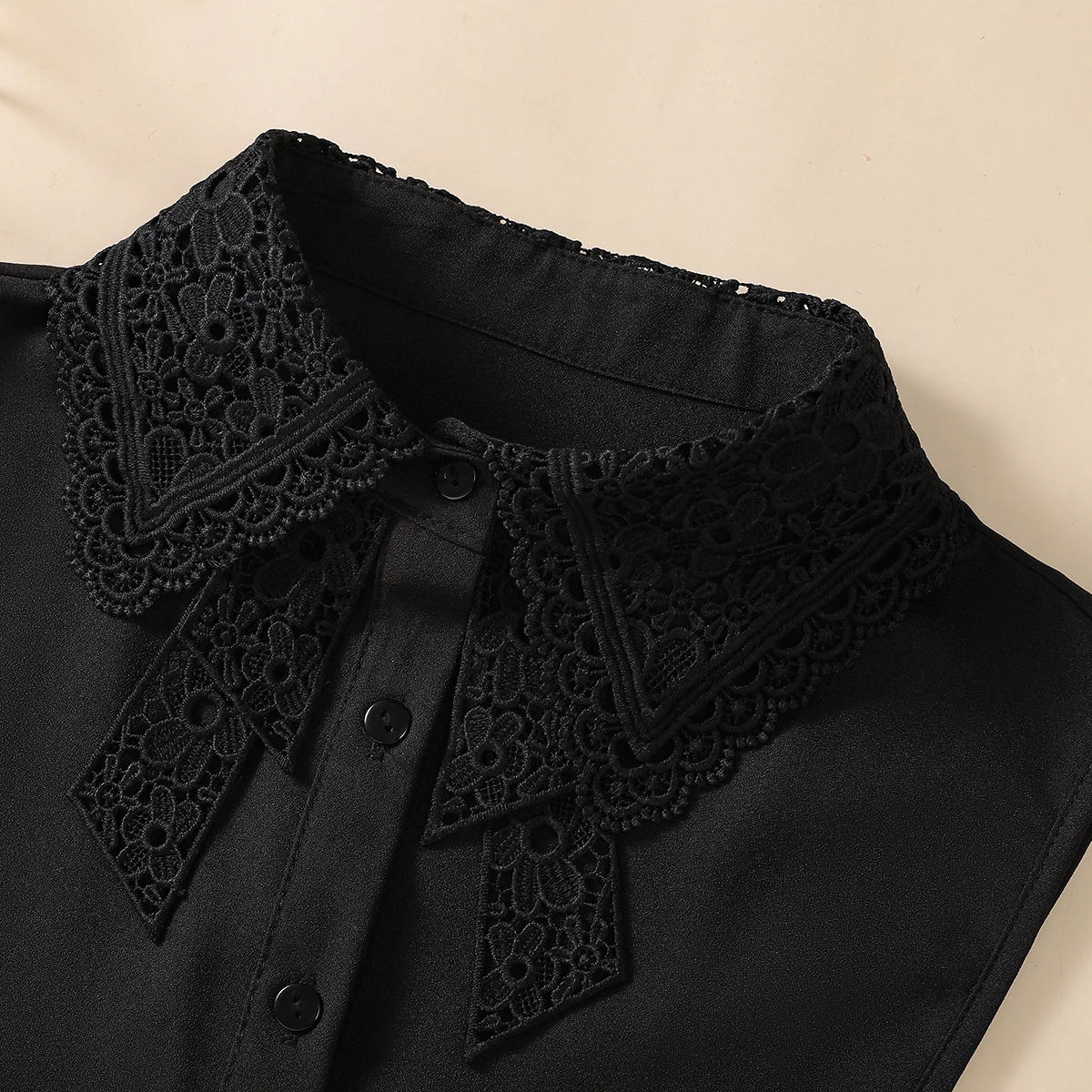 Modischer bestickter Kragen für Damen, vielseitige Dekoration, abnehmbarer Chiffon-Fake-Kragen – Detail 7