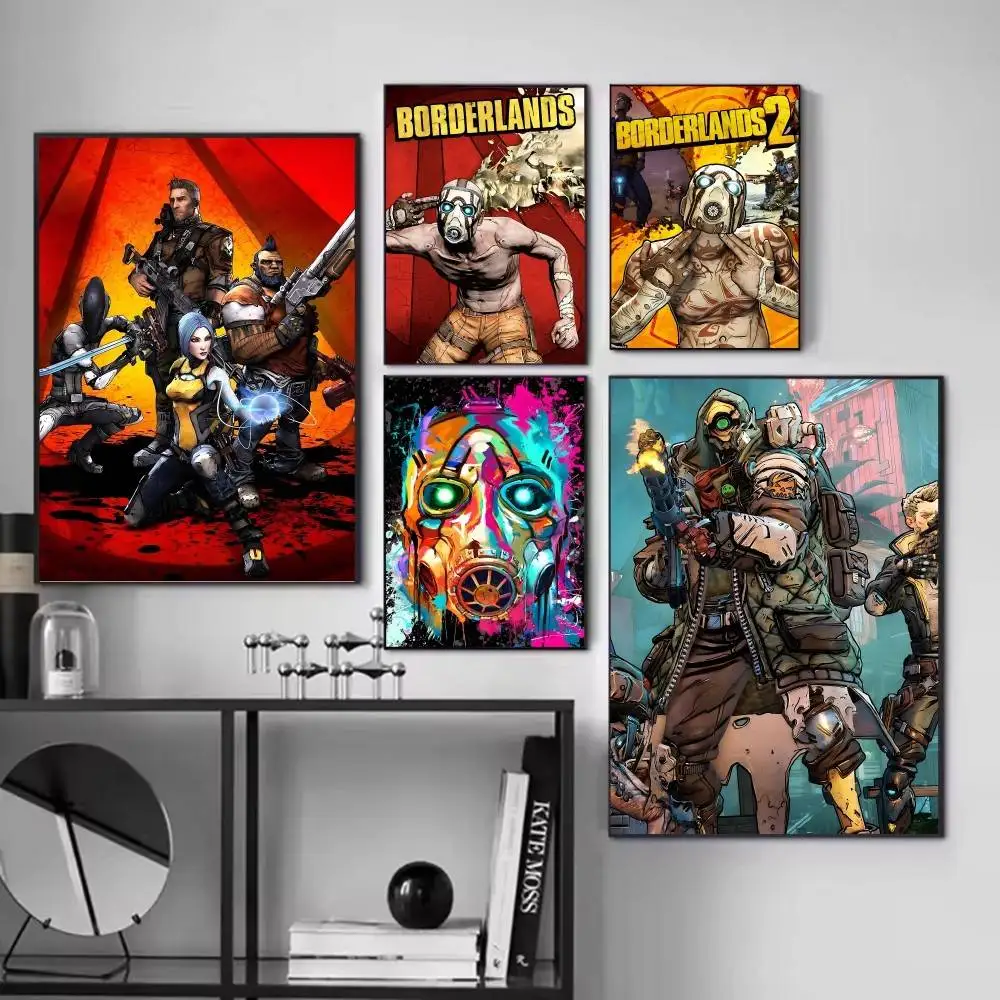 Game B-BORDERLANDS Posters Fancy Wall Sticker for Living Room Bar Decoration Wall Decor