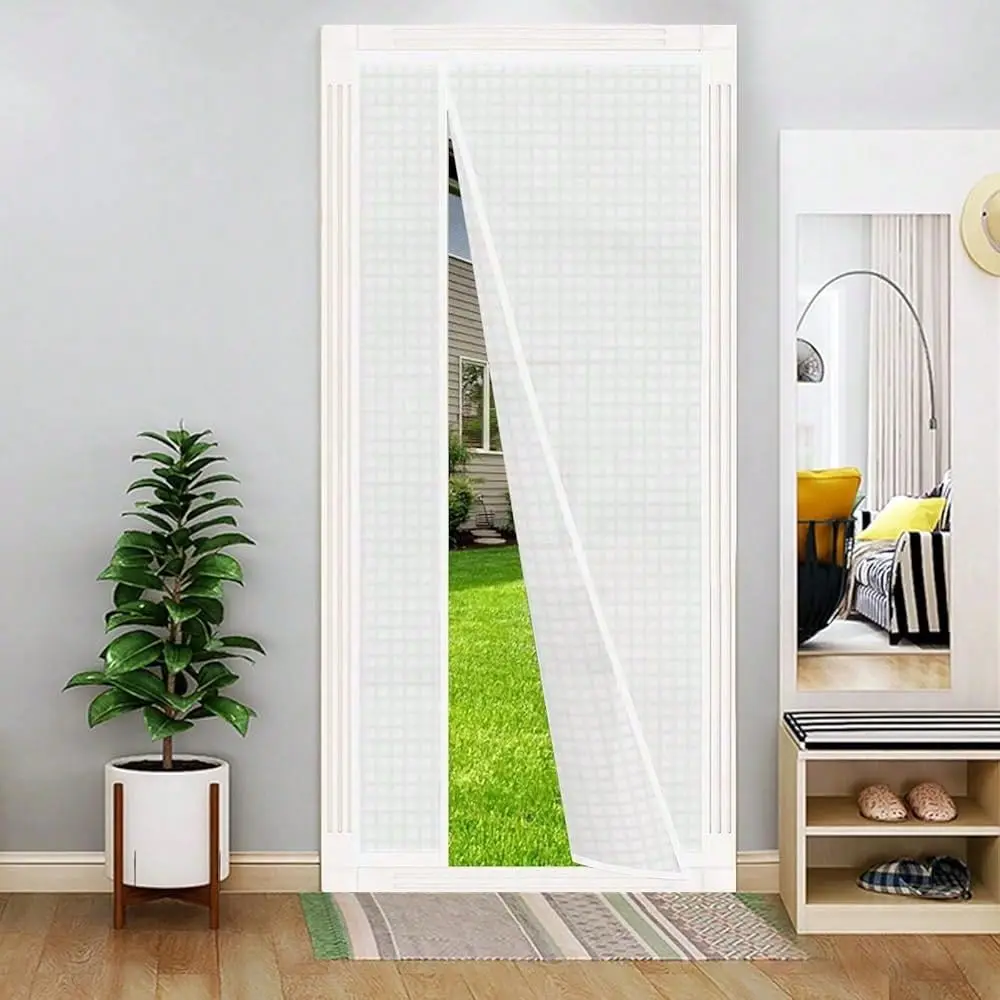 

Left Or Right Side Opening Insulated Door Curtain, Keep Cold Out Thermal Magnetic Door Screen Cover Auto Closer For Kitchen, Be