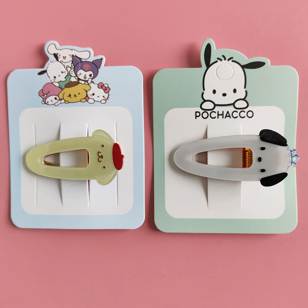 Sanrio Anime Hair Clip Kuromi My Melody Pochacco Pompompurin Cinnamoroll Kawaii Cartoon Artistic Fashions Gifts for Girls image 2