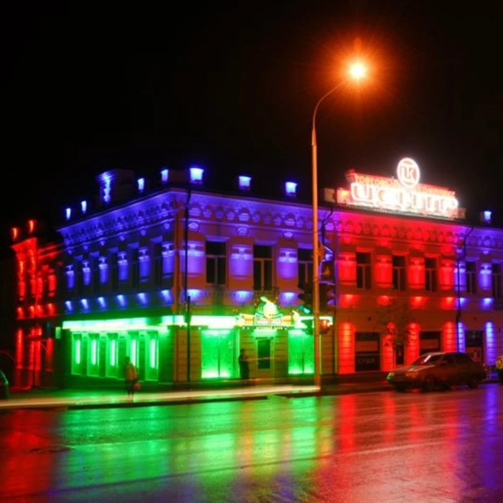 10W-200W RGB Floodlights Colorful Remote-Controlled LED Warm/White Outdoor & Indoor Projection Wall Fountain Decorative Lights