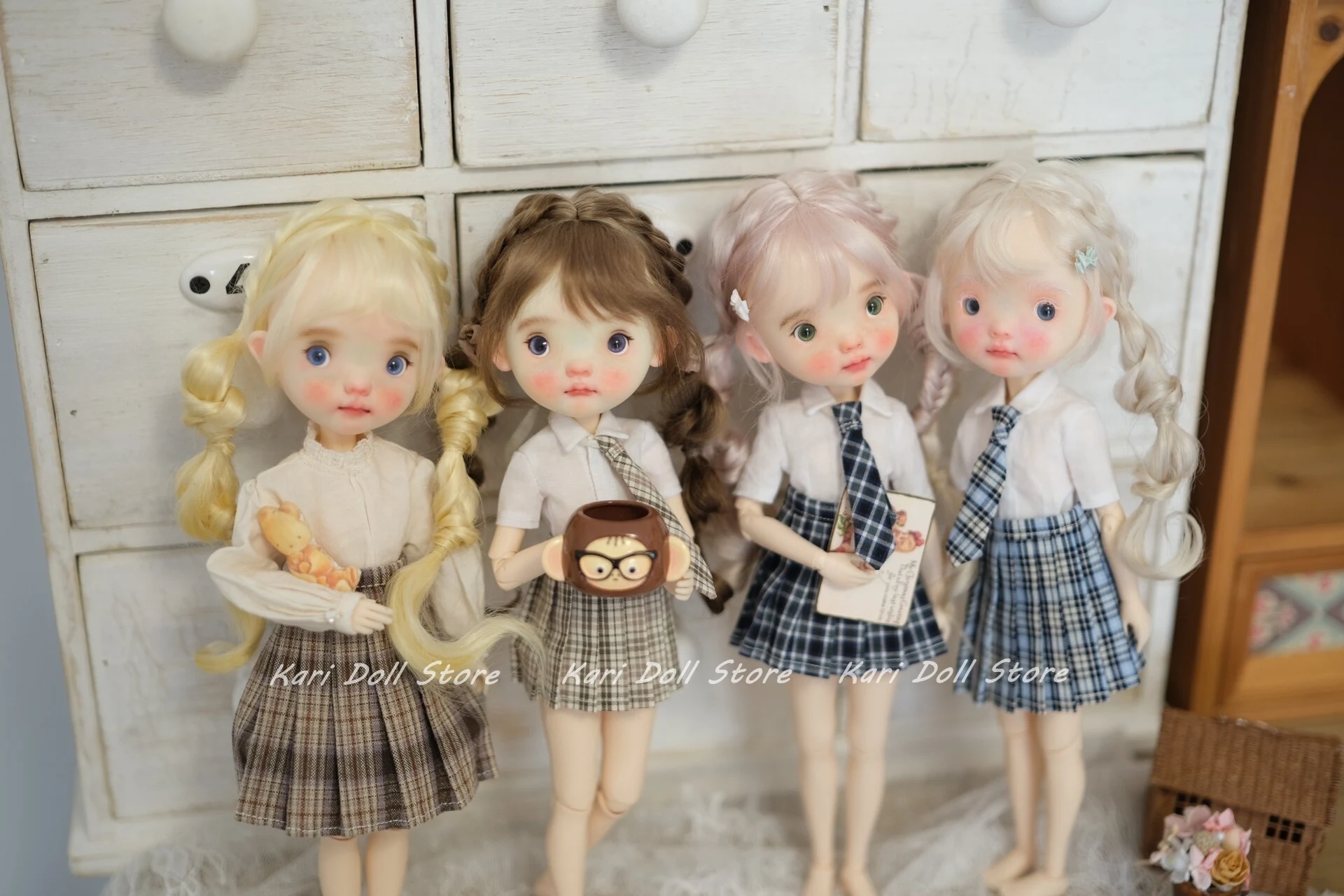 

Kari Doll Одежда и юбки 2025 Белая рубашка JK платье комплект с юбкой для куклы Landazz Landoudou