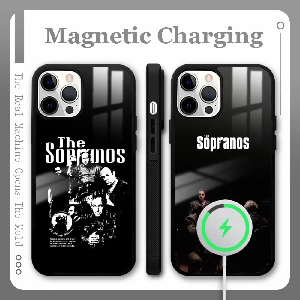 

The S-Sopranos TV Phone Case For iPhone 16 15 14 13 12 11 Pro Max Plus Mini Magnetic Magsafe Wireless Charging Cover Coque