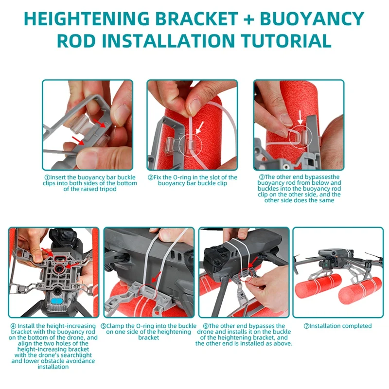 RISE-Landing Skid Float Kit Expansion Buoyancy Landing Gear Training Rod Float For DJI Mavic 3 Drone Accessories