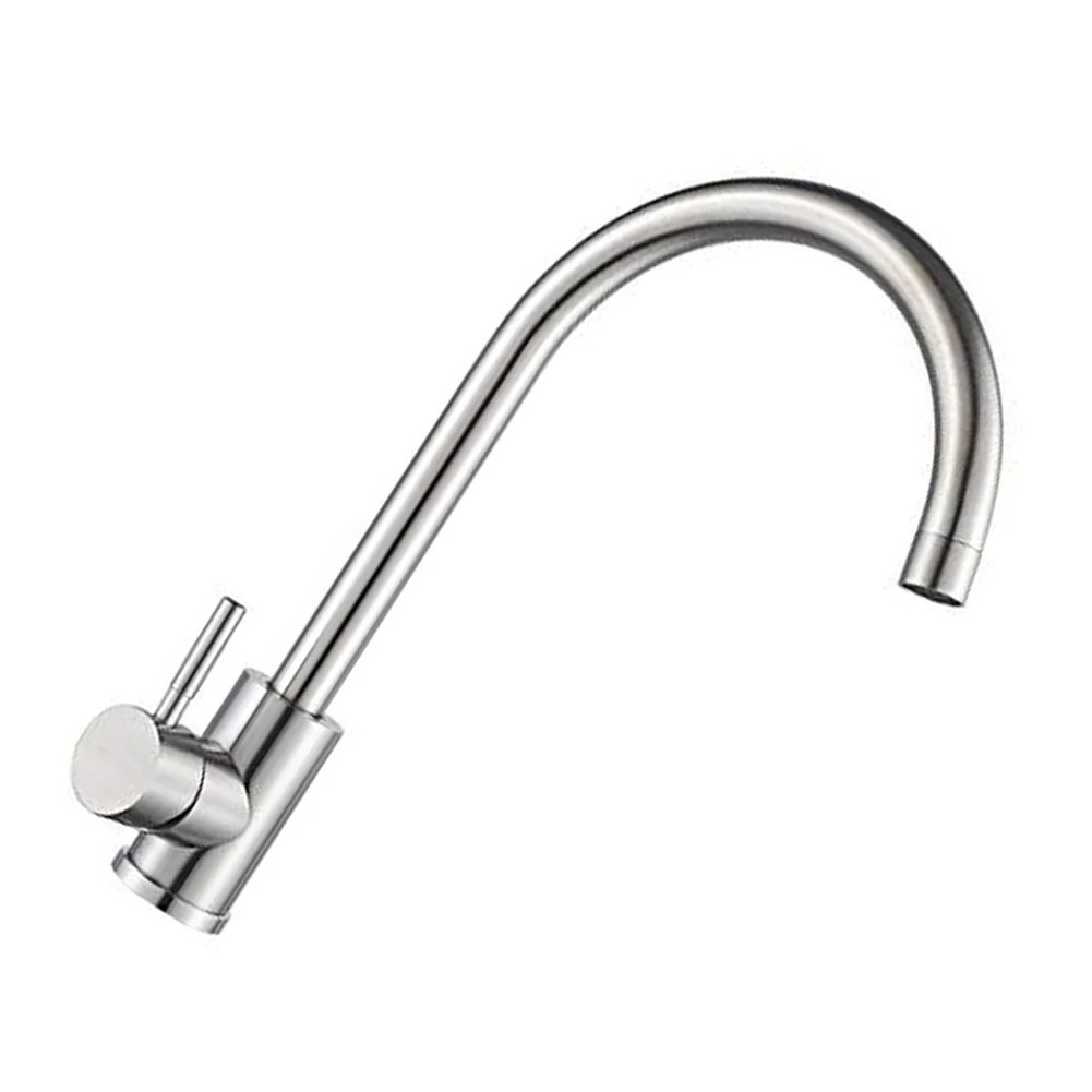 

Sink Cold Tap Single Lever Cold Water Kitchen Sink Tap 304 Stainless Steel Water Saving Modern Plating Suitable for RV