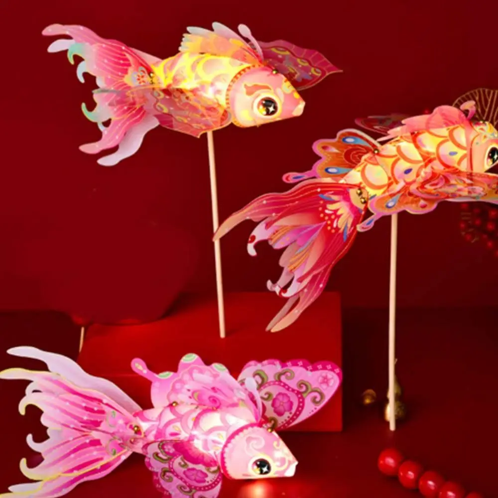 

Waterproof Handheld Fish Lantern Handheld Luminous Mid-Autumn Festival Lantern DIY Handmade Ancient Style DIY Lantern Materials