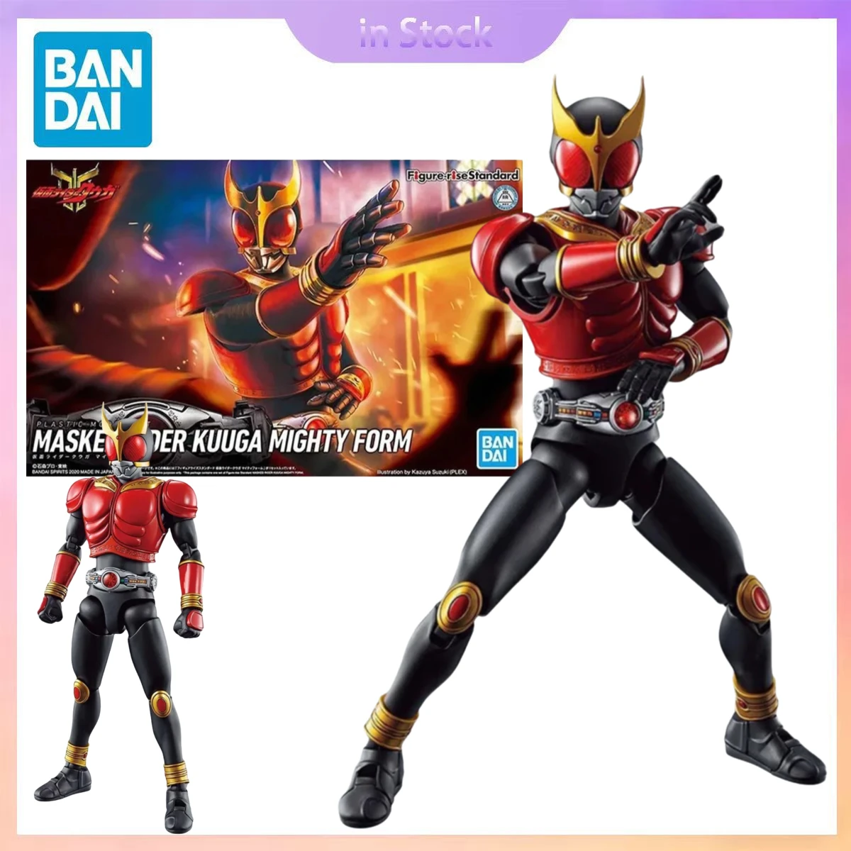 

Original Bandai Genuine In Stock Masked Rider Kuuga Mighty Anime Collection Action Figure Model Assembly Kits Gift for Boy girl
