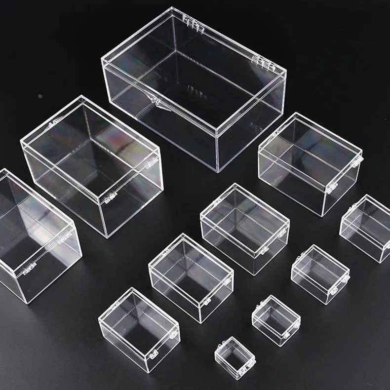 Transparent Plastic Box Rectangle Shape Insect Specimen Display Box Desktop Storage Box Durable Drop Resistant  Model Case