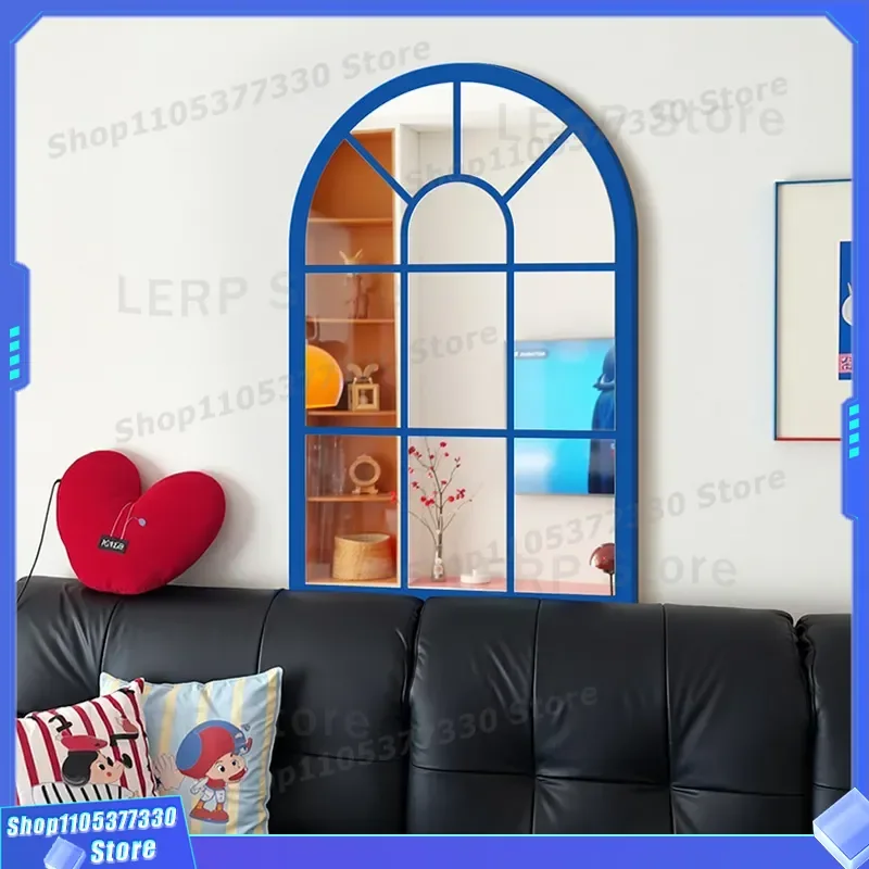 2025 New Bauhaus Style False Window Mirror Wall Art Creative Painting for Living Room Sofa Background Dining Room Entry Door