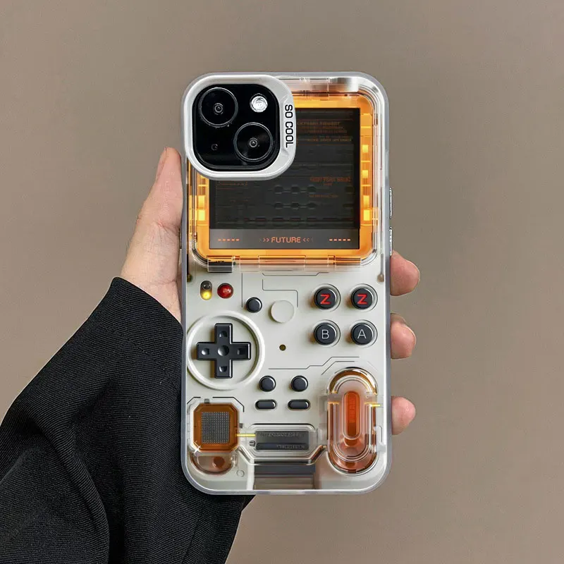 Technologie-Spielkonsole 2D-Druck Handyhülle für iPhone 11 12 13 Mini Pro Max 17 14 15 16 Pro Max Plus Stoßfeste Laser-Schutzhülle – Detail 1