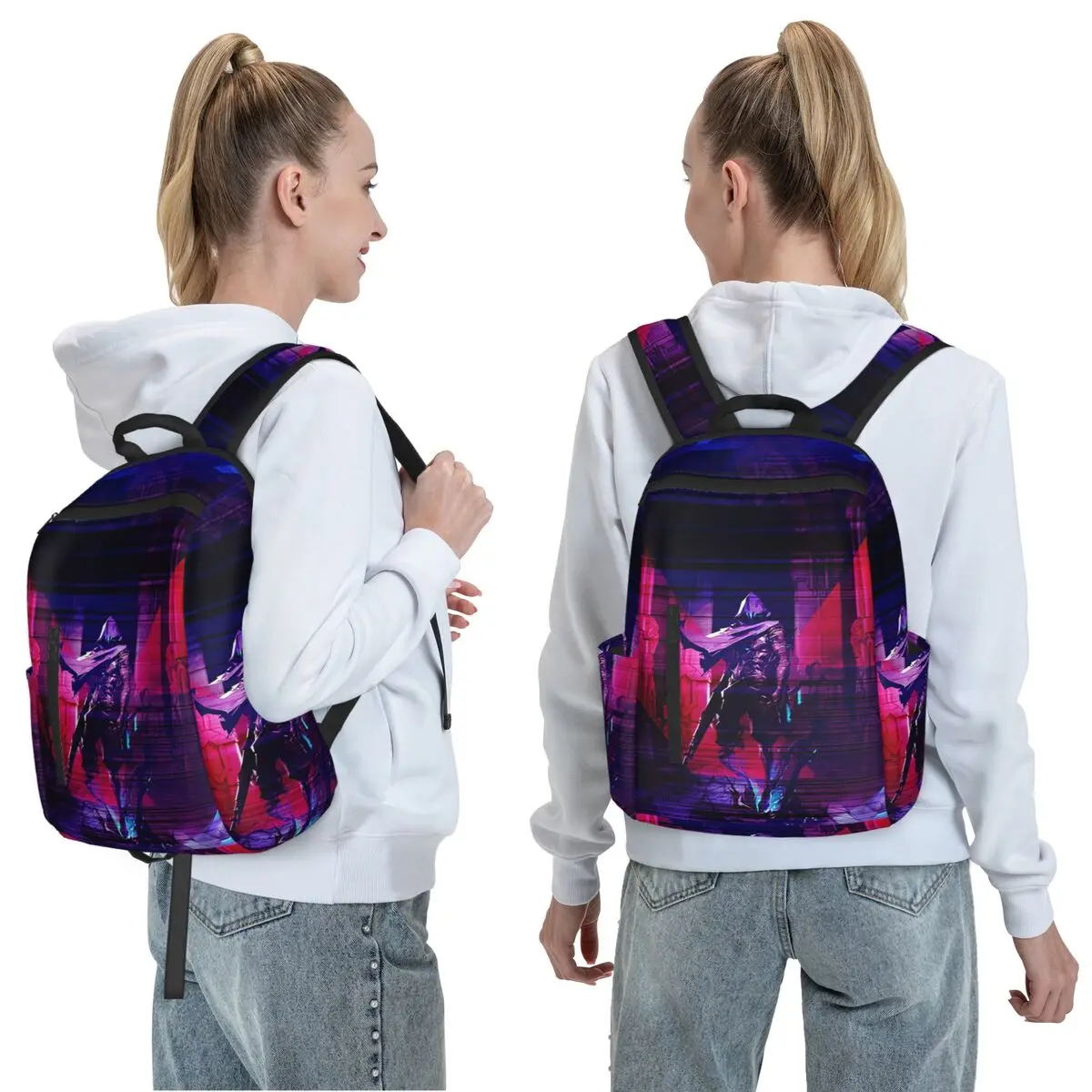 Omen V-Valorant Riot Games Backpack Daypack Large Capacity Kids BookBag School Bag Shoulder Bags for Men Women