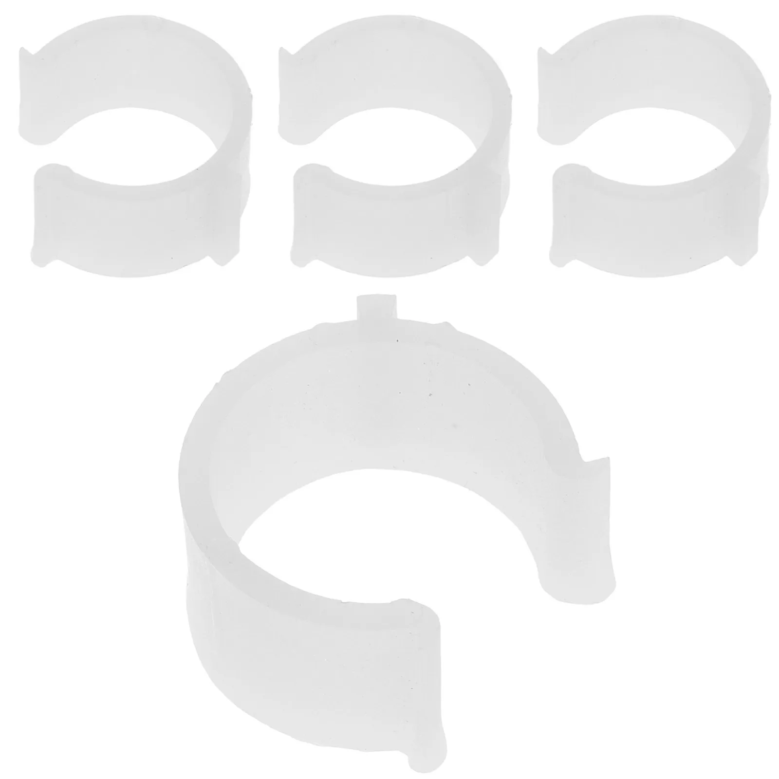 4Pcs Plastic Curtain Rod Holder Buckle U-Shaped Non-Slip Design for Heavy Curtains Ceiling Wall Mount Curtain Supplies