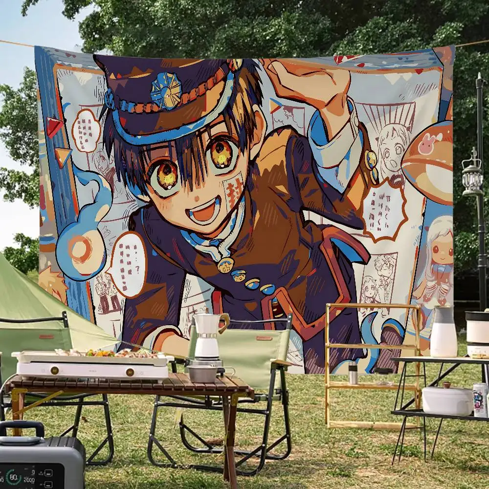 Anime Art T-Toilet Bound Hanako-kun Creative Pattern Hanging Flag Polyester Printed Banner Hand Pulled Flag