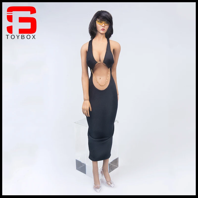 

TYM148 1/6 Scale Female Sexy Evening Dress Long Skirt Model Fit 12 Inch TBL PH JIAOU Female Soldier Action Figure Body Dolls