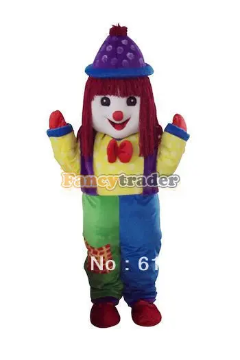 

Новинка 2026 года, Лидер продаж для взрослых, милая кукла из пенопласта, костюм талисмана мультфильма клоуна, плюшевое рождественское платье, костюм талисмана на Хэллоуин