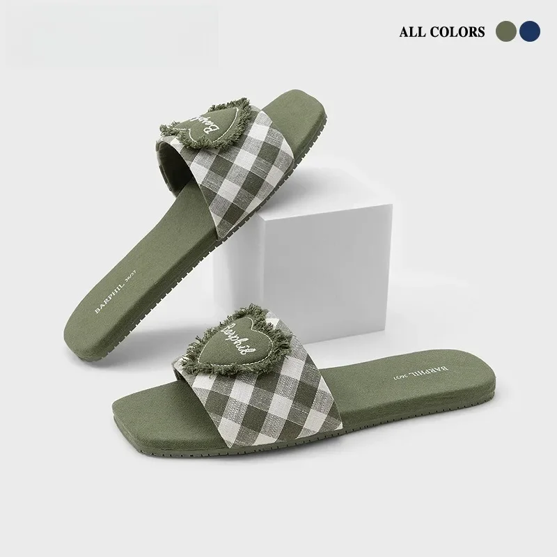 Fashion Slippers Women's Spring and Summer New Non-slip Home Cool Slippers Advanced Sense Can Be Worn Outside Love Slippers