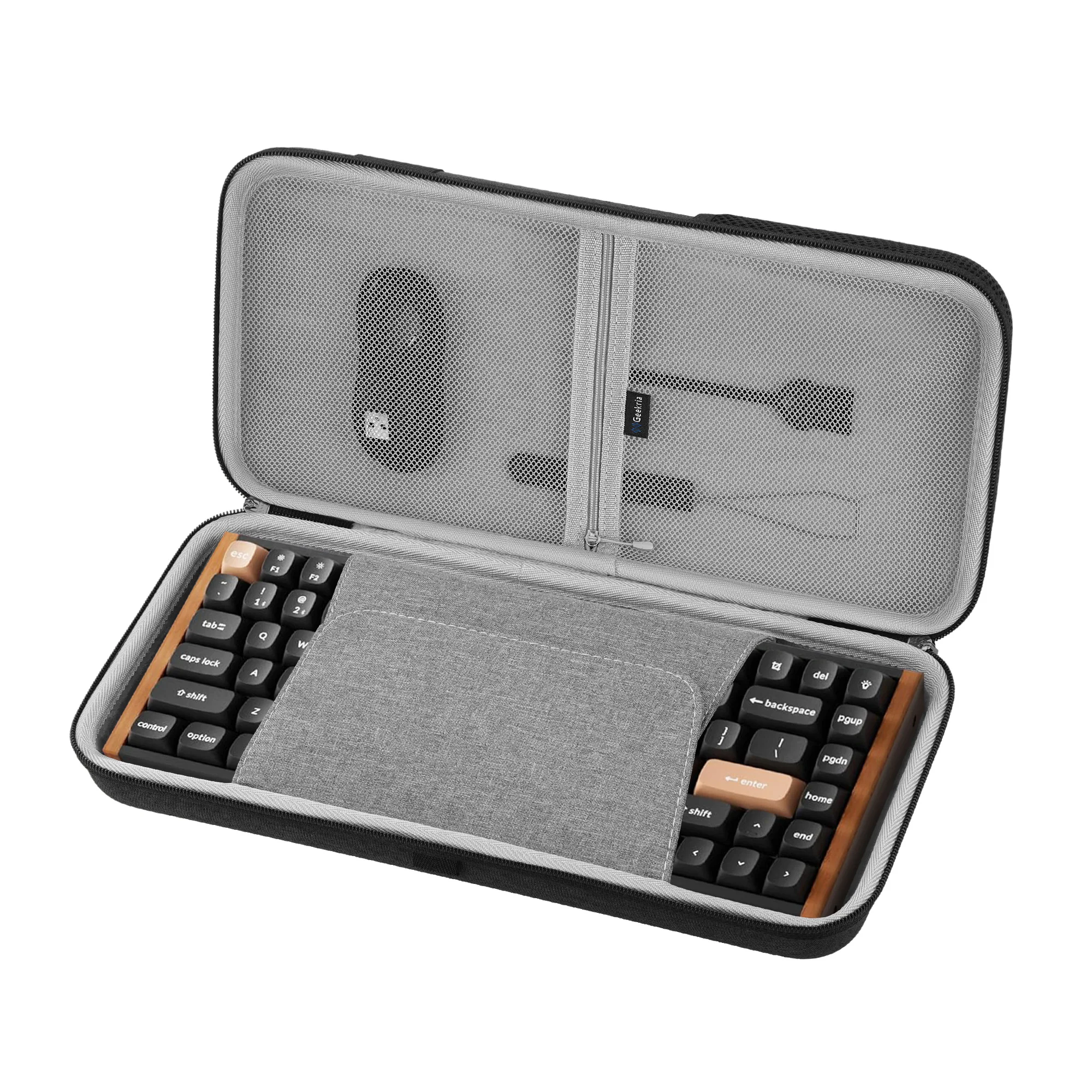 Geekria Keyboard Case with Wrist Rest Support for 84 Key Keyboard, Compatible with AULA F75, Keychron K2, Logitech POP Keys
