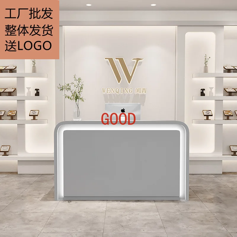 Clothing store bar checkout page Small and simple hair beauty salon Pet front desk Reception table