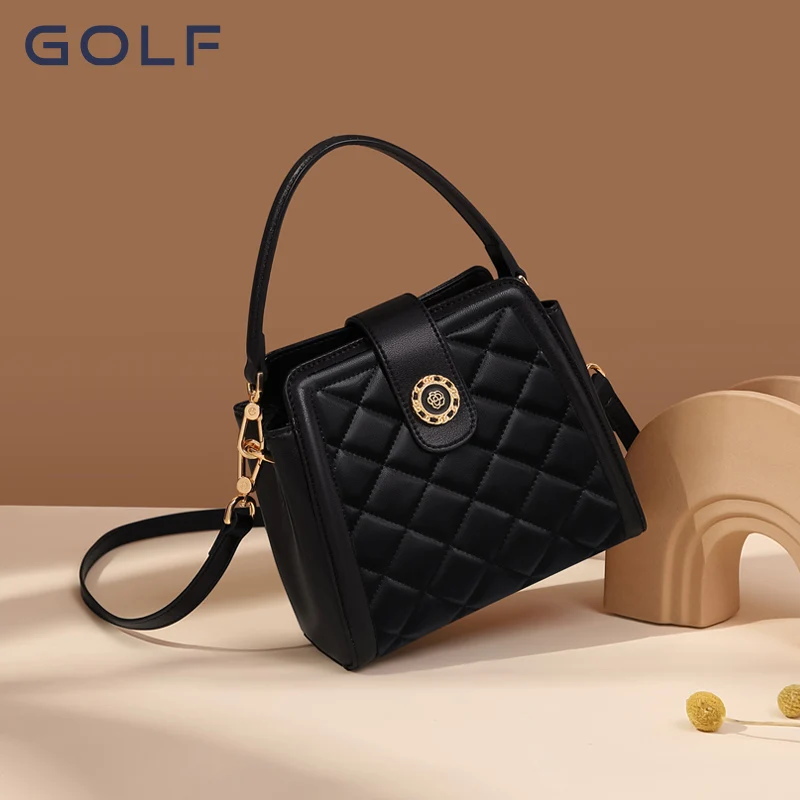 GOLF Bag 2023 New Lingge Bucket Bag Women's Fashion Versatile Handbag Large Capacity One Shoulder Crossbody Bag