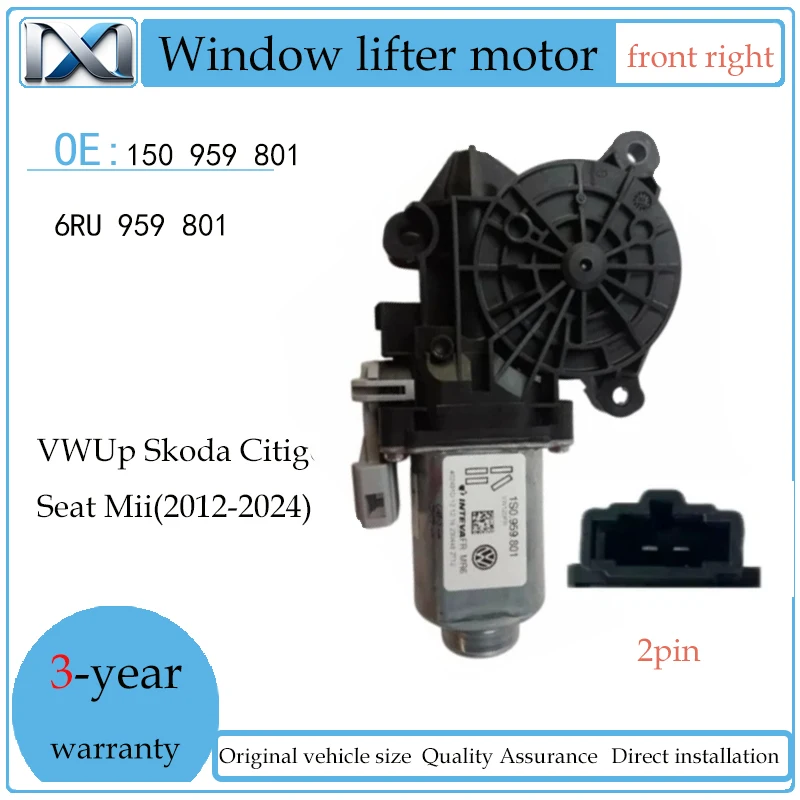 Nuevo Motor Elevador de Ventanas para VW Up, Skoda Rapid, Citigo, SEAT Mii 2012-2014, Delantero Izquierdo y Derecho - OE 1S0959802 6RU959801 6RU959802