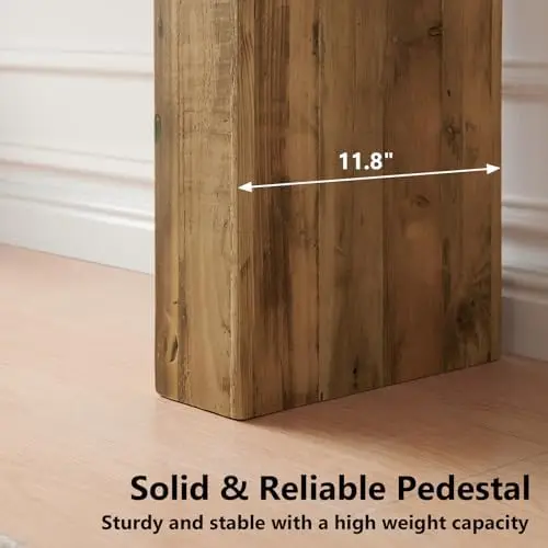 Reclaimed Solid Wood Console Table for Entryway, 63
