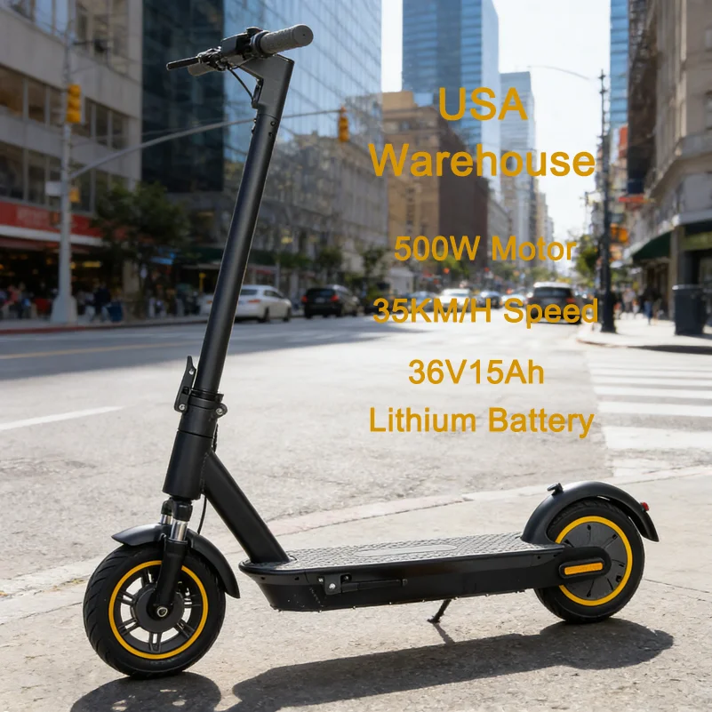 

Электросамокат с задним приводом, 500 Вт, 36 В, 15 Ач, литиевая батарея, 10-дюймовые надувные шины, двойная подвеска