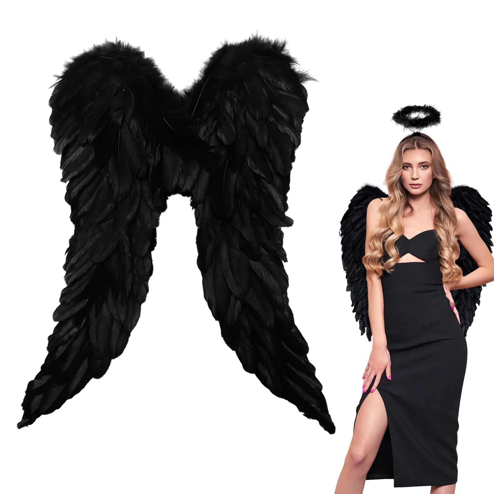 Angel Wing Cosplay للبالغين مع أشرطة كتف مرنة جناح خرافي للحفلات التنكرية وأداء مسرح الكرنفال