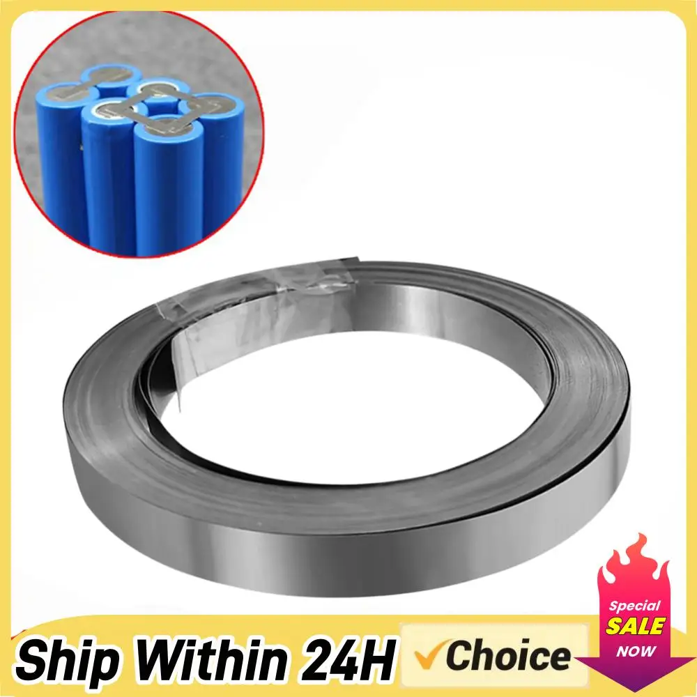 10m 18650 Li-ion Battery Nickel Sheet 1 Roll Nickel Plated Strip Taps Nickel Sheet for 0.1mm 0.2mm Battery Welder