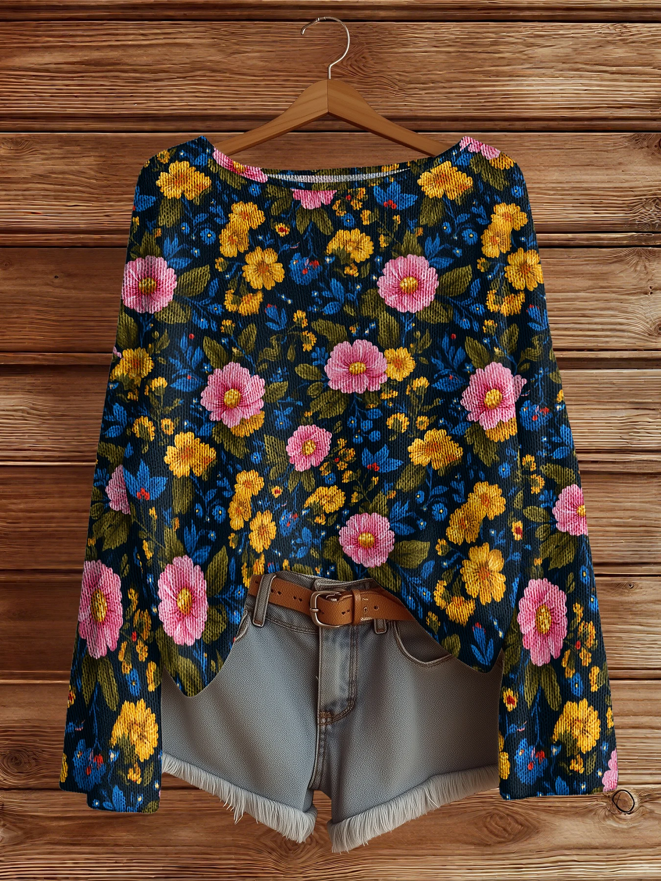 

Осенне-зимний пуловер с цветочным принтом, женские винтажные свитера, модные повседневные шикарные женские свитера, уличная модная одежда