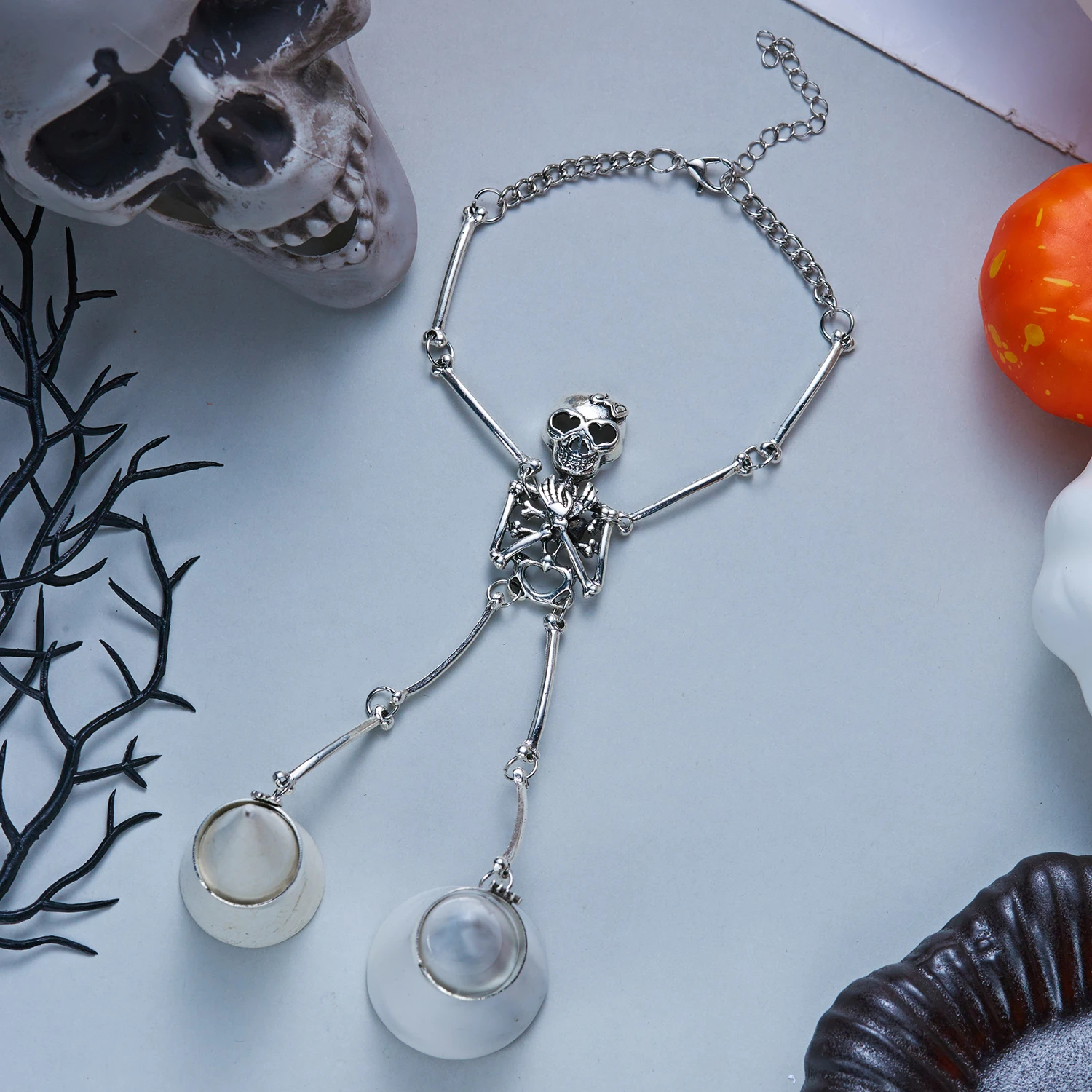 Gothic Skeleton Hand Chain Bra - Gothic Skull Ring 评论和价格