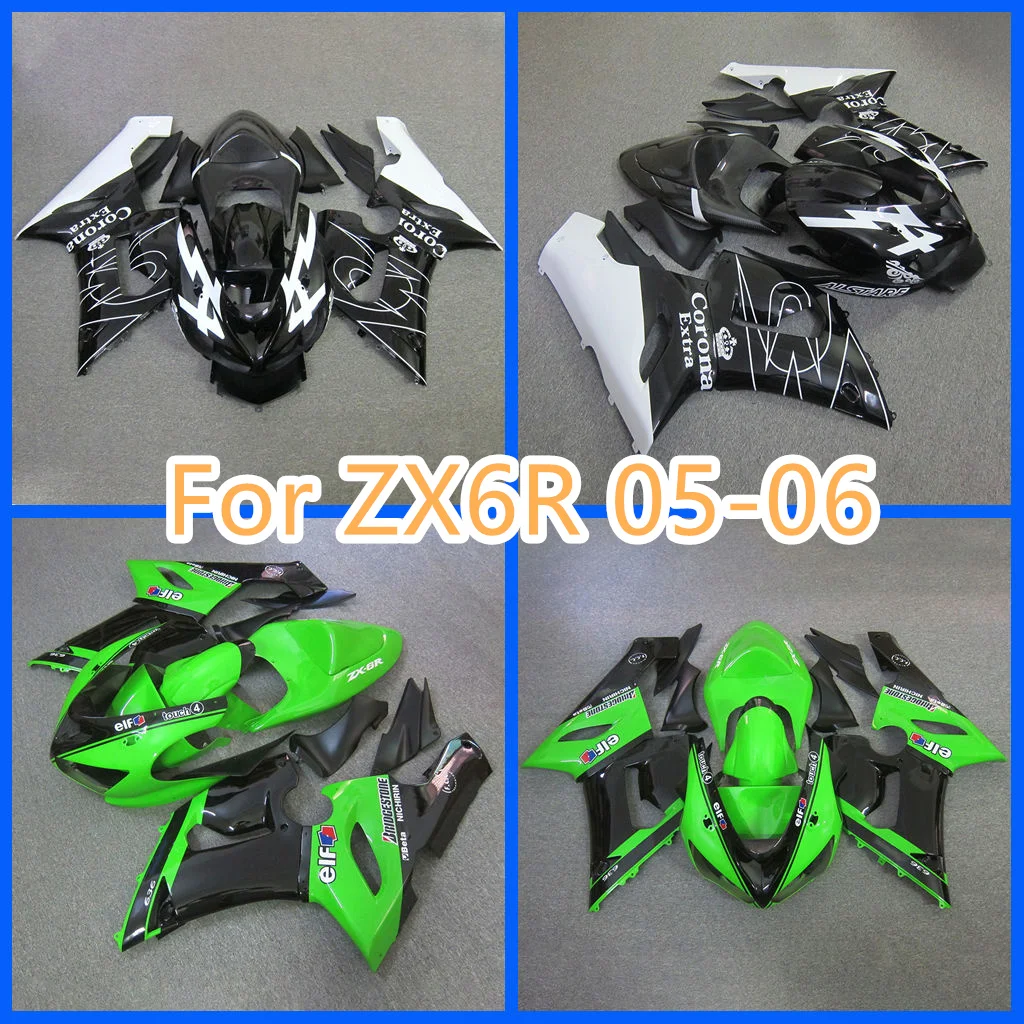 

Motorcycle Fairings Kit Fit for Kawasaki Ninja ZX6R 2005 2006 05 06 ZX-6R Body Repair Aftermarket Parts 100% Fit