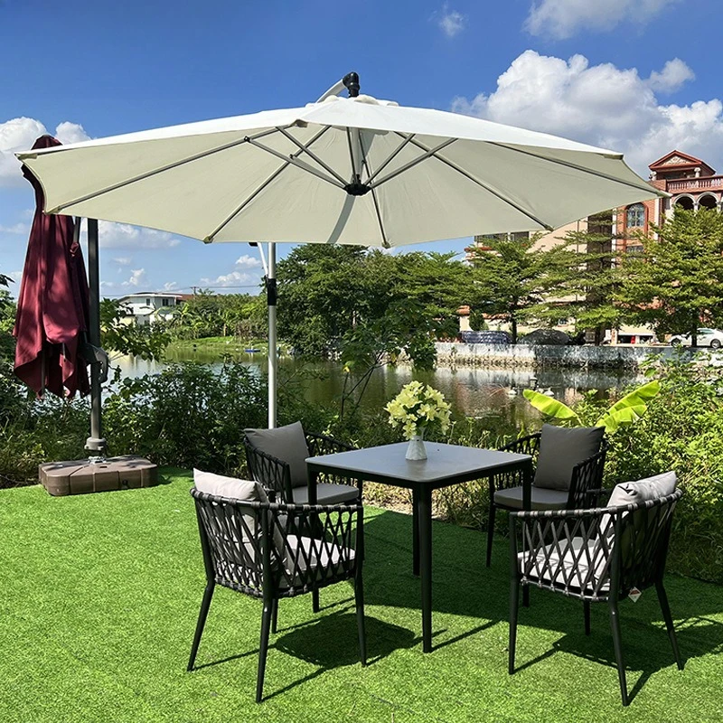 

Nordic outdoor tables and chairs terrace outdoor leisure rope chair courtyard balcony garden waterproof and sunscreen