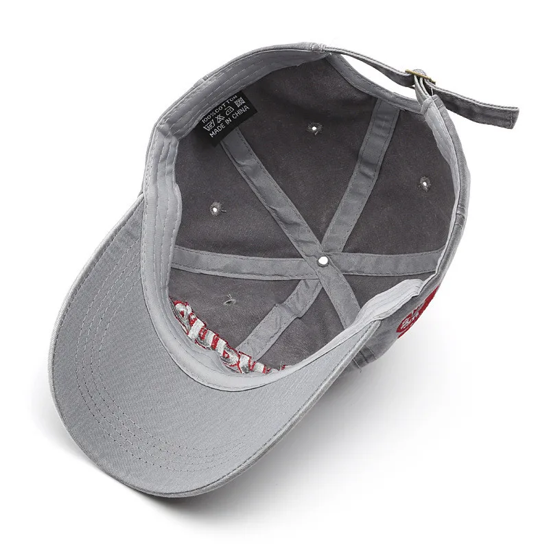 Casquette de baseball rétro avec broderie 3D « Toujours » – Chapeau en détresse non structuré, anneau en D en métal réglable (56-60 cm) Style vintage
