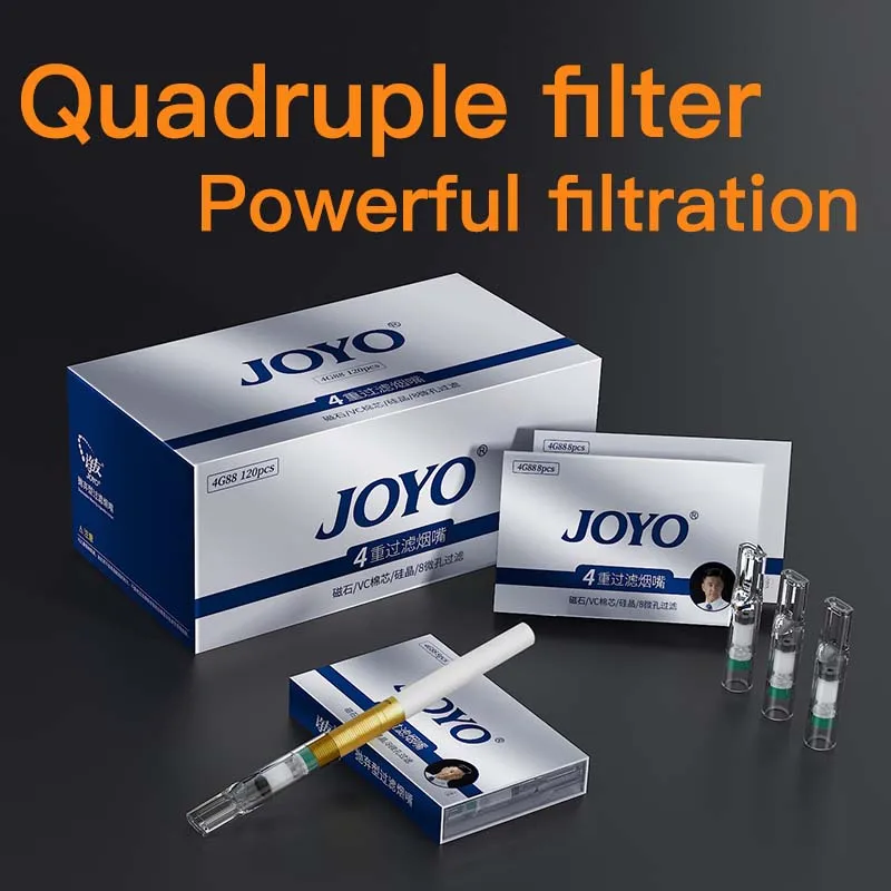 JOYO Disposable Smoking Filter Pipe 120pcs Set 4 Layer Filter Cigarettes Tube Holders Reduce Tar Cleaning Container Health Care