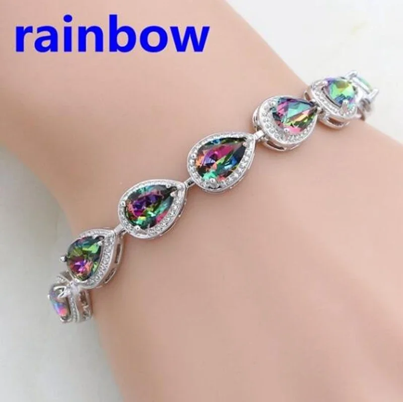 Fashionable and Exquisite Crystal Gemstone Bracelet Temperament Elegant Charm Bracelet Women\\\'s Dinner Party Jewelry Girl Gift