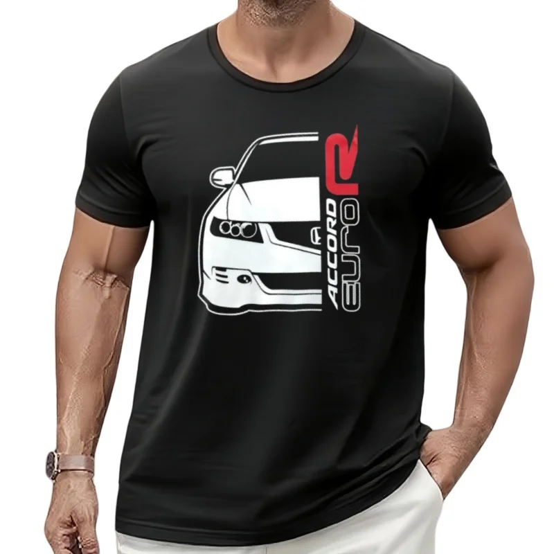Camiseta de moda de verano , camiseta clásica japonesa para fanáticos de los coches Accord CL7 Euro R