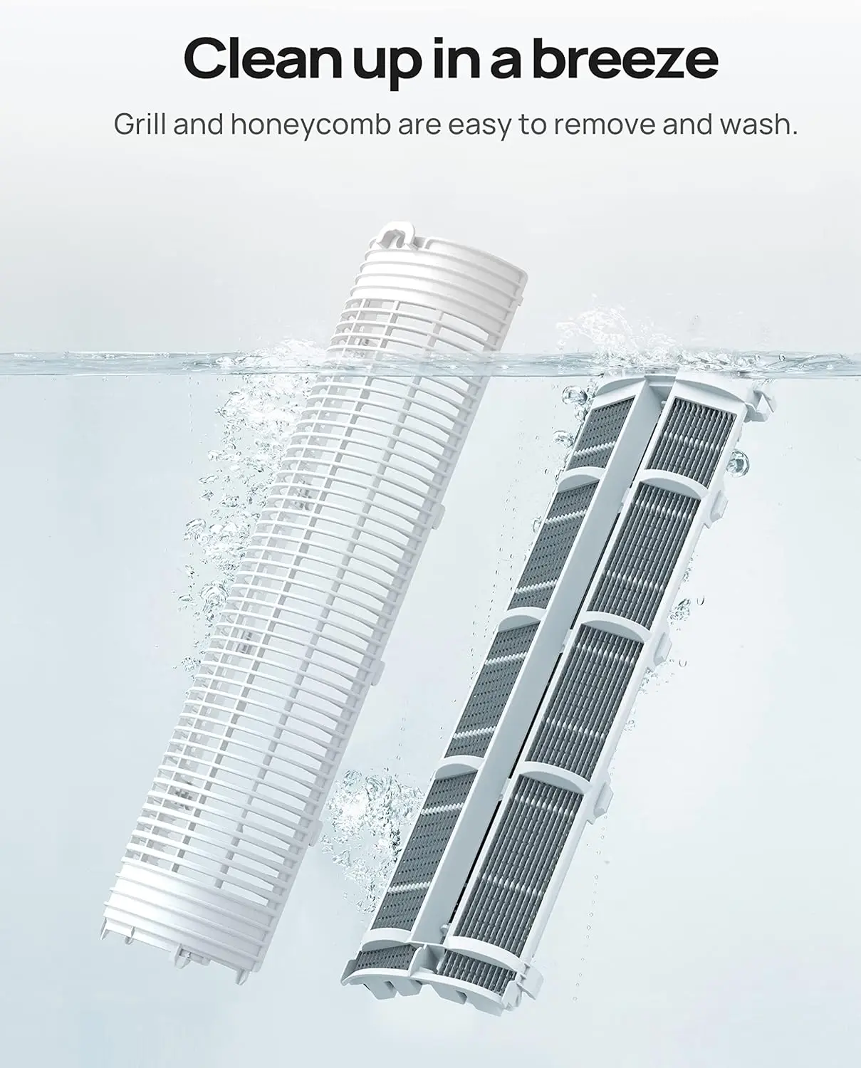 Enfriador de aire evaporativo oscilante de 80 °, tanque de agua extraíble, paquetes de hielo, Control remoto, 4 velocidades, temporizador de 7H