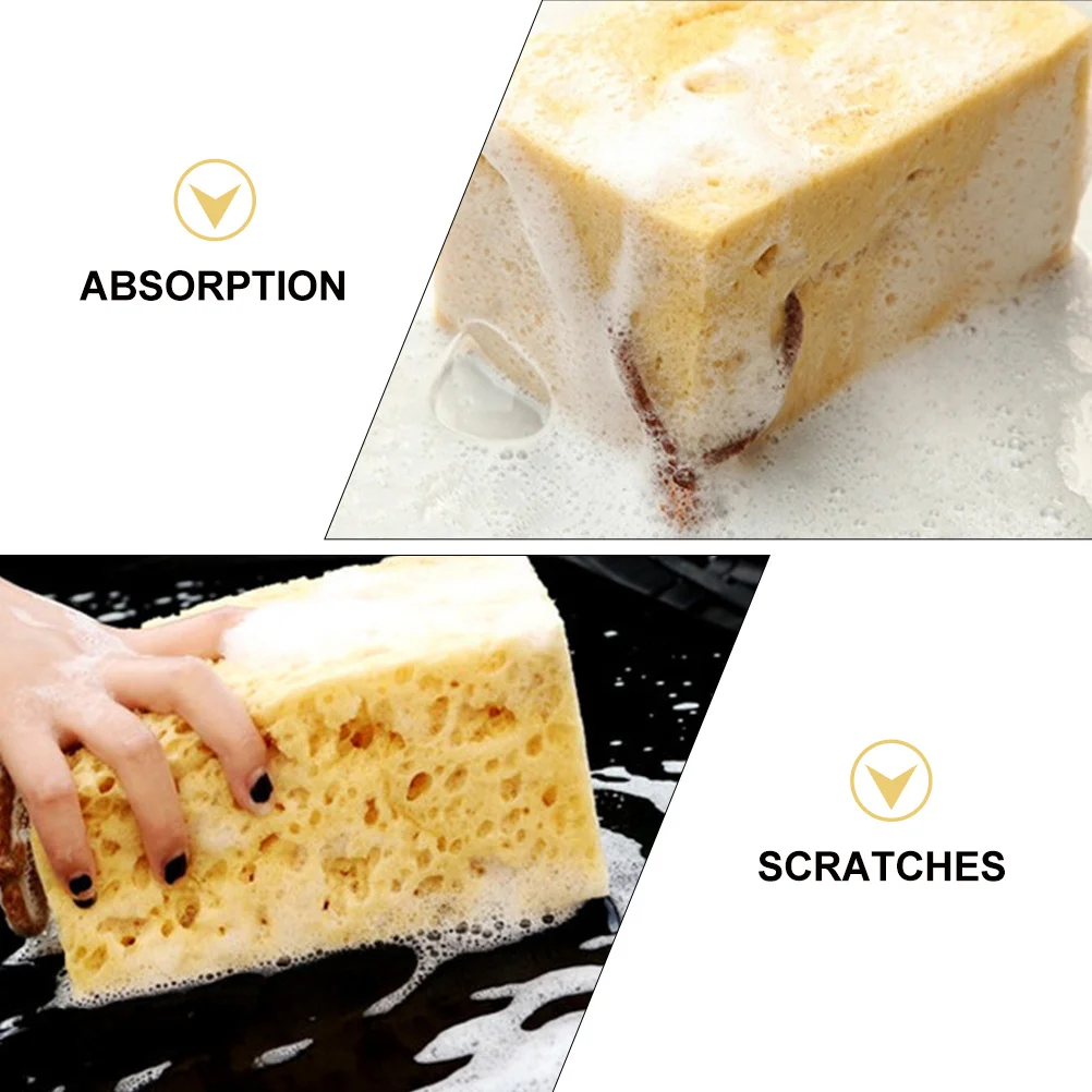 4 قطعة إسفنجة تنظيف السيارة عالية الامتصاص للماء سهلة التنظيف جافة متينة وآمنة للسيارات والشاحنات والدراجات النارية