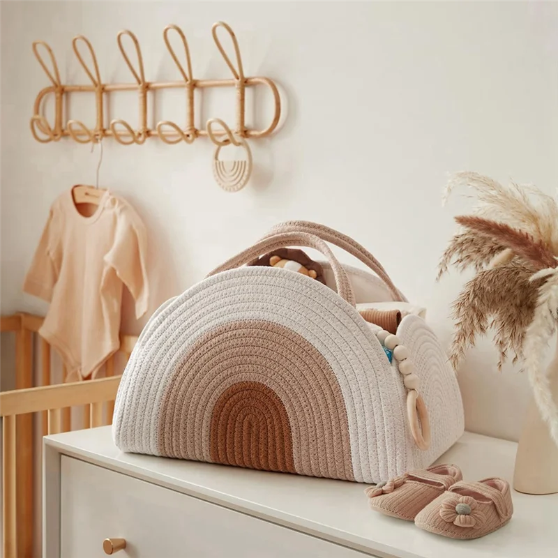 صندوق استحمام للأطفال كبير الحجم من MP لضروريات حديثي الولادة، حقيبة مومياء محمولة لمنتجات الأطفال وحقيبة حفاضات ذات سعة كبيرة.