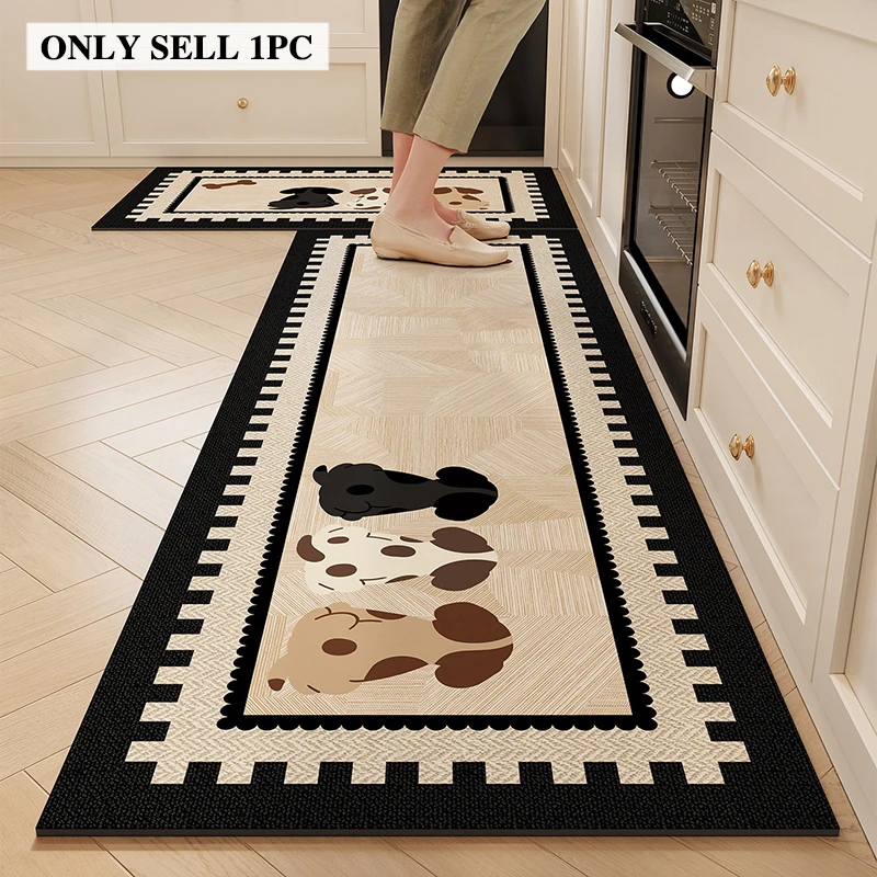 Kitchen Rug Super Absorbent Non-slip Carpet Long Modern Style Cute Pattern Floor Mat Home Decoration Rugs Alfombras De Cocina