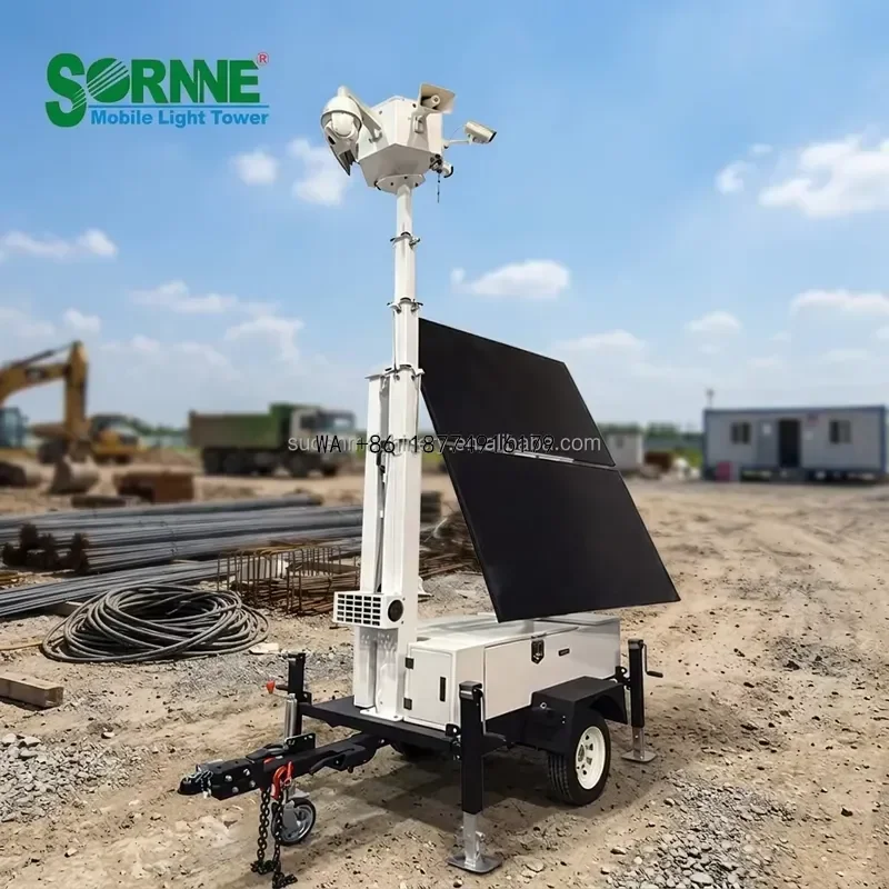 wmwmnu SORNNE 4G WIFI Solar Security Outdoor Monitoring System Off-Grid Solar CCTV Trailer Mobile Monitoring TowerODM OEM
