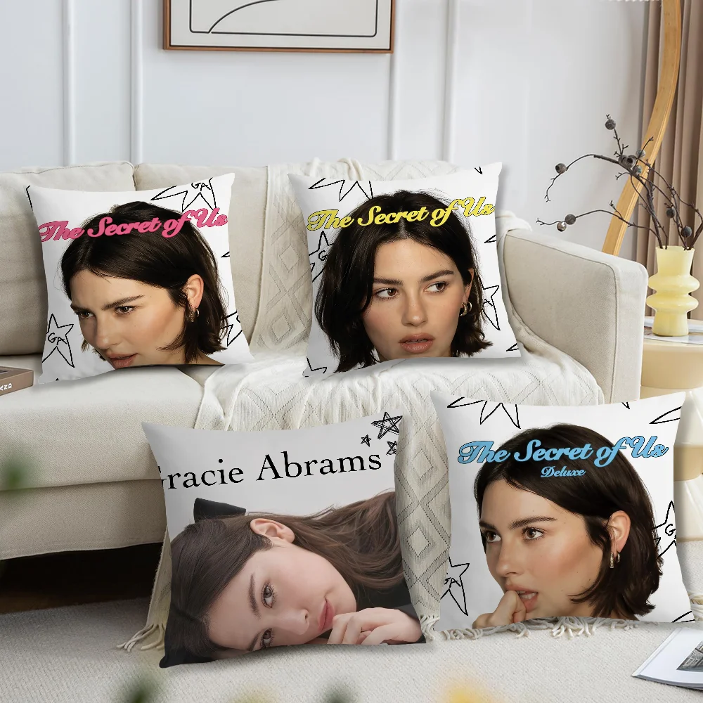 Singer Gracie Abrams The Secret of Us For Bedroom Car Coffee Shop Room Soft and Living Room Sofa Decorative Pillow Cover Case