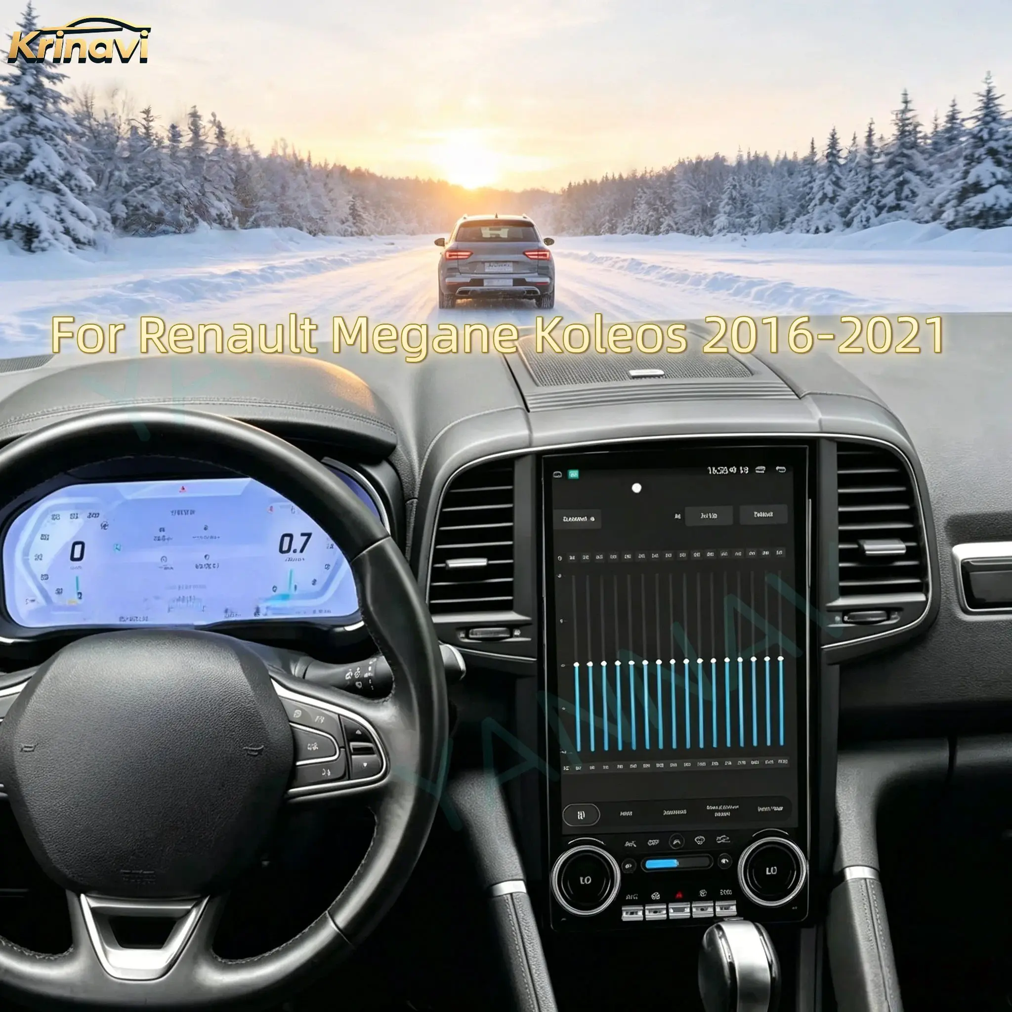 

For Renault Megane Koleos 2016-2021 Android Autoradio Stereo Car Radio Head Unit Multimedia Video Carplay GPS Navigation