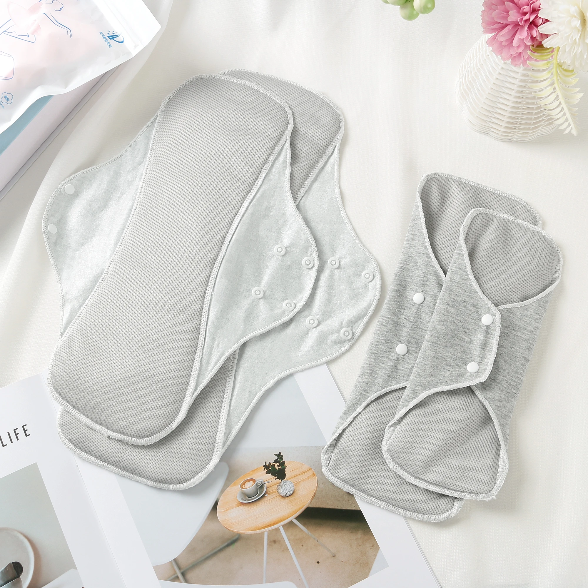 Reusable Washable Cloth Sanitary Pads Soft Breathable Leakproof Waterproof High Flow Women Postpartum Menstrual Care